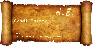 Aradi Eszter névjegykártya